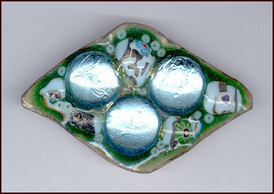 RUTH BUOL ENAMELED PIN WITH GLASS COOKIES