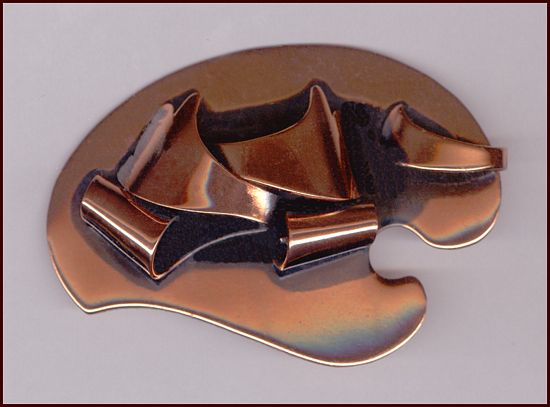 MODERNIST STYLE COPPER PIN
