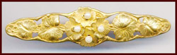 LOVELY MIRIAM HASKELL GOLD and PEARL BAR PIN