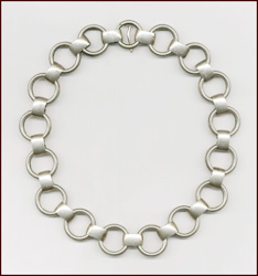 NAPIER MODERNIST STERLING SILVER NECKLACE 