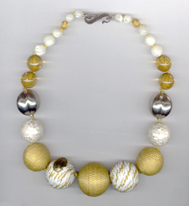 DRAMATIC HUGE BEAD NECKLACE FABRICE BRAND FRENCH
