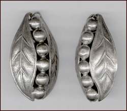 BARTEK PEWTER TONE CLIP BACK EARRINGS