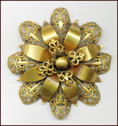 JOSEFF OF HOLLYWOOD ABSTRACT FLOWER PIN