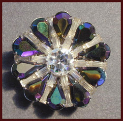 CORO AURORA BOREALIS FLOWER PIN