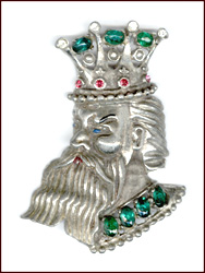 BEJEWELED KING WITH CROWN PIN