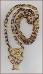 VICTORIAN REVIVAL FAUX TORTOISE SHELL NECKLACE