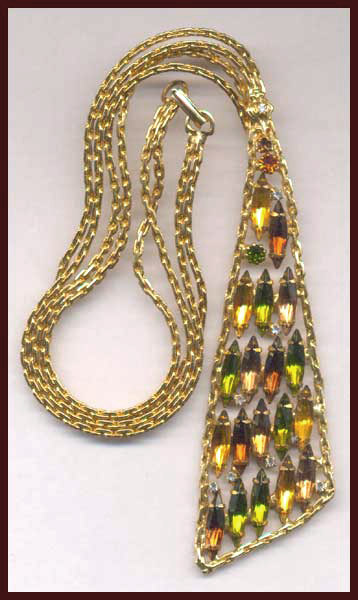 GOLD PLATED MULTI STONE MINI TRIANGLE NECKLACE – Ilana Ariel Collections