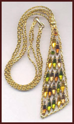 MOD TRIANGLE RHINESTONE NECKLACE