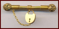 VICTORIAN ROLLED GOLD MINIATURE LOCK PIN