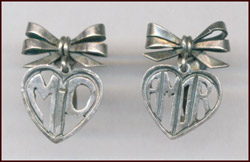 MIO AMOR (MY LOVE) SILVER TONE SCREWBACK EARRINGS